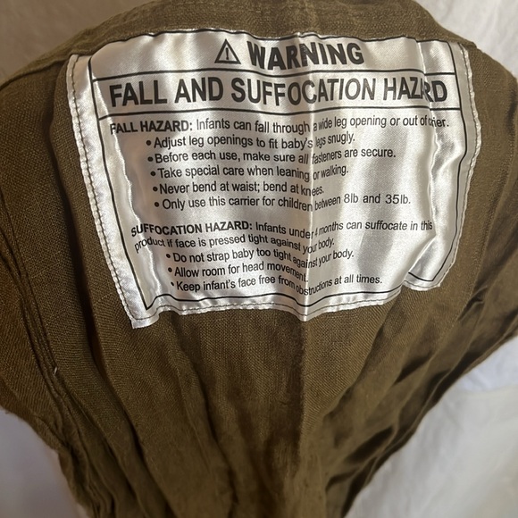 Sakura Bloom Green Linen Ring Sling EUC - Picture 5 of 6